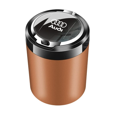 Car ashtray – with lid, automatic lighting, dustproof and - brown-one-touch-open-lid-ashtray-remarks-for-other-car-logos