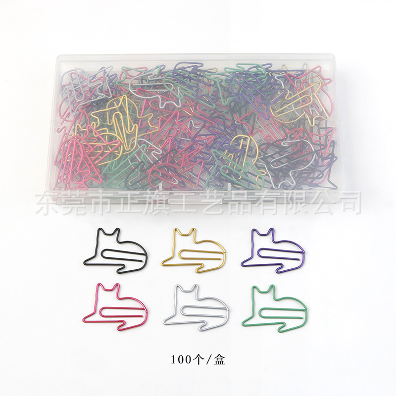 Mentira gato clip de papel mezclado color 100 unids/caja 127G