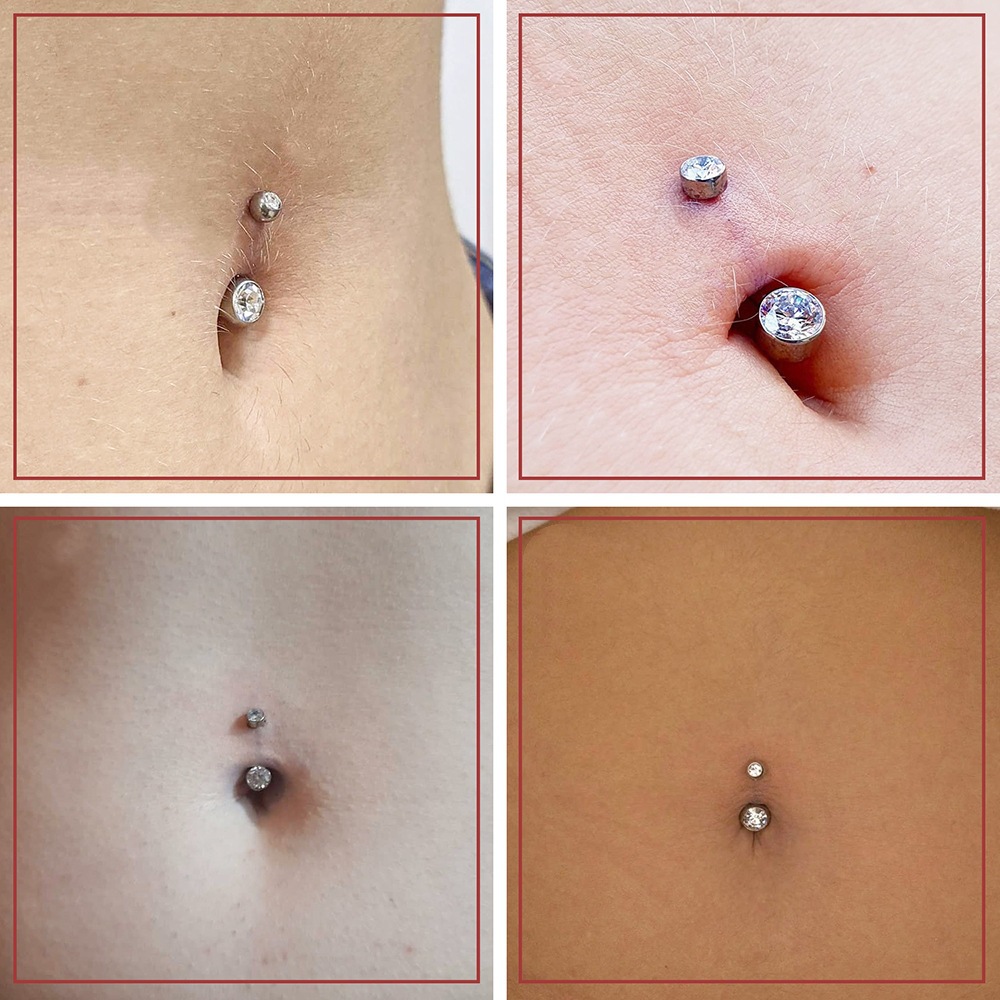 Europäischer Bauchnabelpiercing Ring Mit Eingelegter Kugel_voghion.com