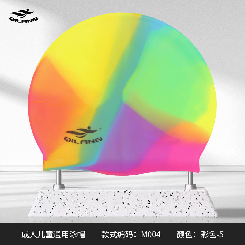 Adultos y niños sombreros de silicona personalizados logotipo de impresión de dibujo de muestra OEM sin estrangular sombreros de buceo fuente de trabajo