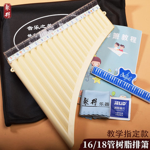 Mouthpiece Integrated Resin Pan Flute 18 Pipes 16 Pipes for Primary and Secondary School Students Entry-Level Pan Flute Simple Portable Musical Instrument Wholesale