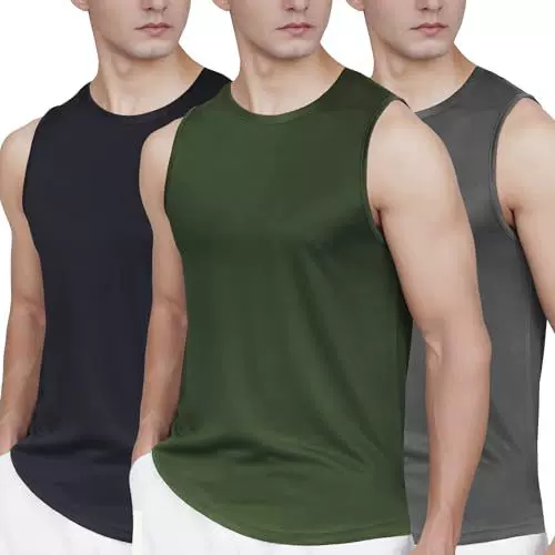 男式夏季热销速干背心T桖上衣 三件套速干透气上衣