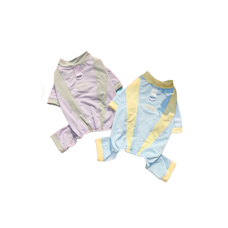 Ropa de protección solar para mascotas de primavera y verano, fina, de seda helada, transpirable, para perros pequeños y medianos y gatos de cuatro patas._voghion.com