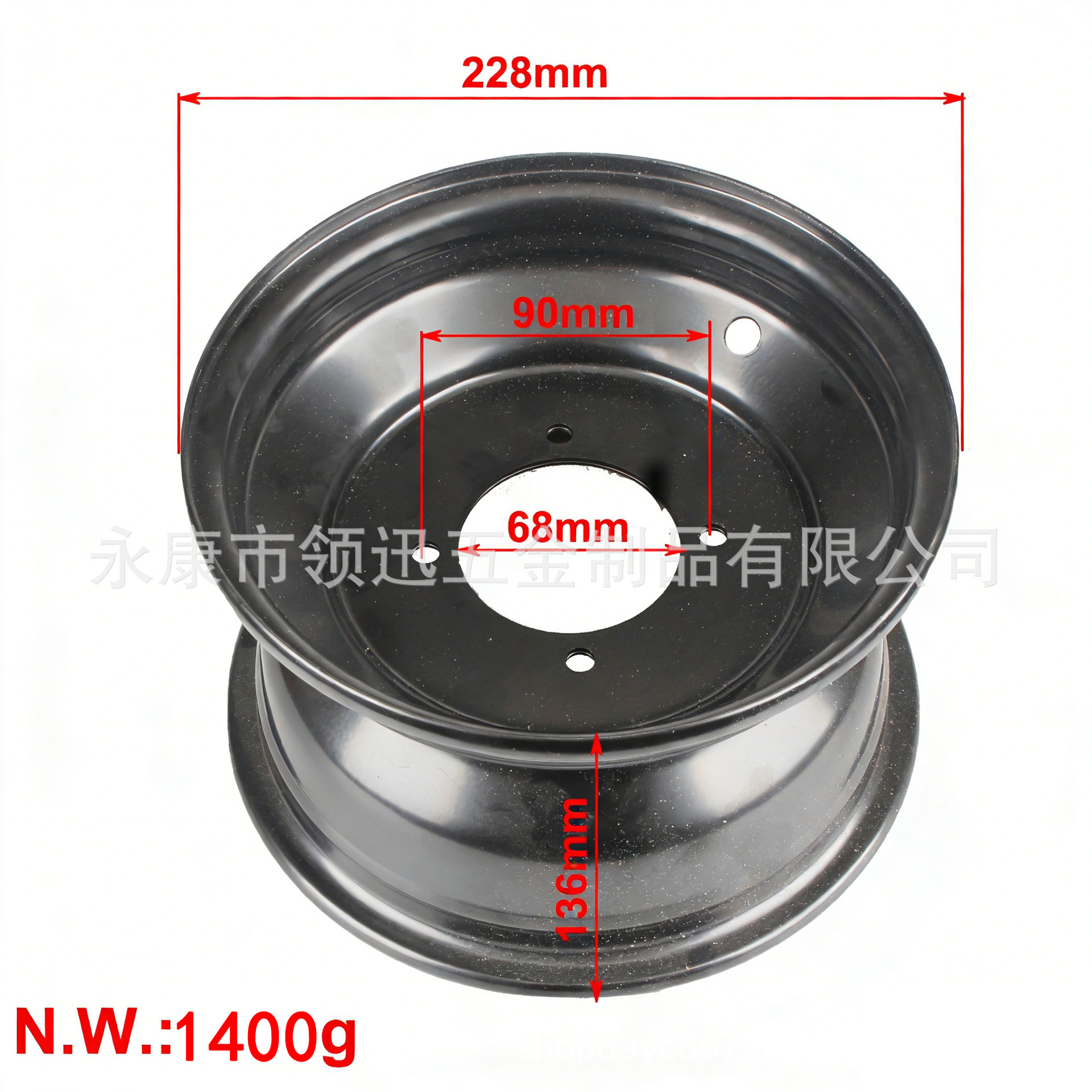 ATV 8inch front and rear wheel hub beach vehicle tires 19*7.00-8/18*9.5-8 tires with iron rims, 4-hole accessories