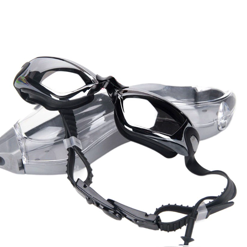 Очки для плавания HD Водонепроницаемые затычки для ушей с защитой от запотевания Все-в-одном Плавательные очки Очки для взрослых Ближайший прицел Мужское и женское снаряжение для плавания