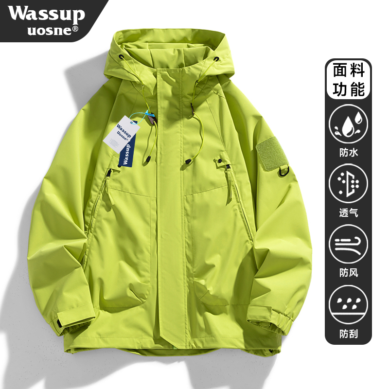 Wassup Uosne Spring and Autum Outdoor Jacket Women's Three-In-One Mountaineering Jacket Windproof and Waterproof Couple Jacket Men