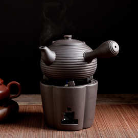 创意户外紫砂酒精炉泡茶炉煮茶壶旅游功夫茶具煮茶器酒精灯温茶器