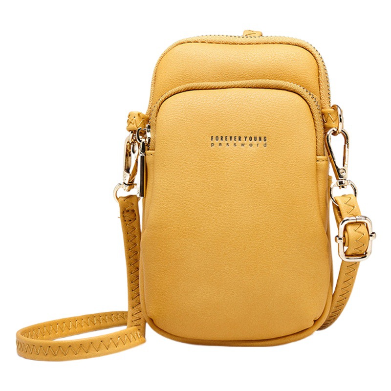 Bolsa transfronteriza 2024 nueva bolsa de teléfono móvil de las mujeres bolsa de mensajero de hombro simple de moda Corea del Sur PU bolsa pequeña de las mujeres al por mayor