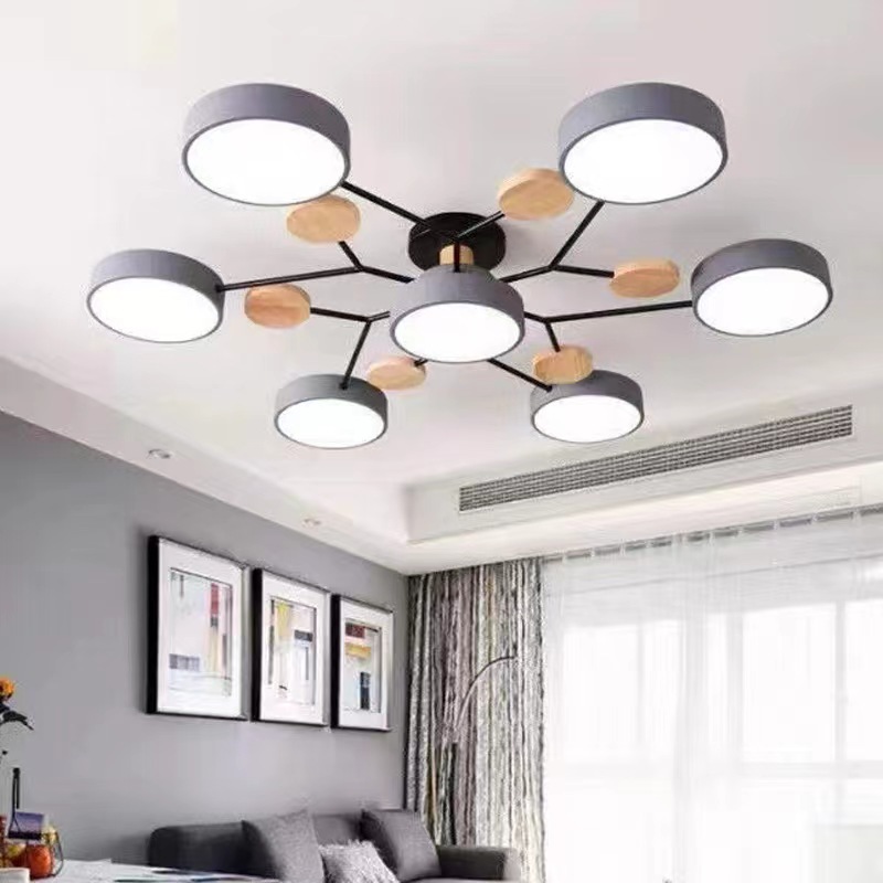 北歐客廳燈吸頂燈創意個性臥室燈現代簡約馬卡龍房間多頭餐廳燈具