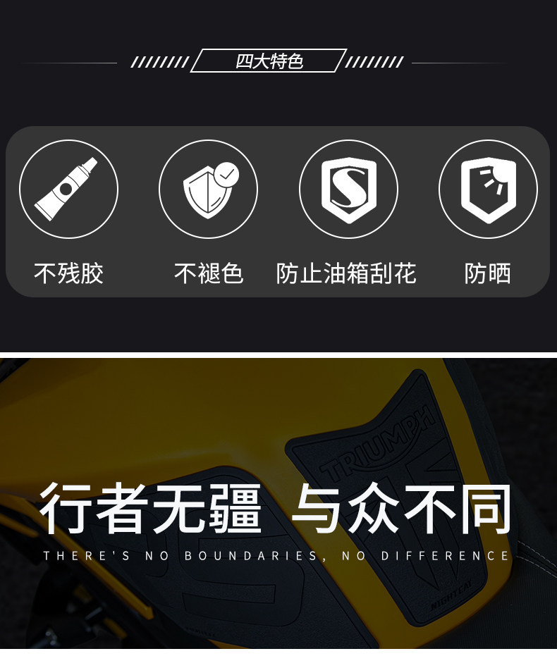 Suitable for 25 Models of Triumph 765Rs Fuel Tank Stickers, Modified Body Anti-Slip Stickers, Fuel Tank Anti-Scratch Stickers, Fuel Tank Stickers