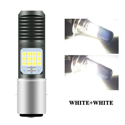 Motorcycle headlights, headlights Yellow Led Motorcycle Electric Vehicle - ba20d-white-white-1-piece