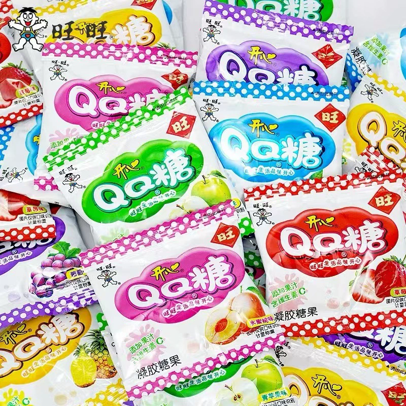 Пакет сладостей 旺旺 QQ Candy апельсиновый вкус клубничный вкус персиковый вкус личи вкус 6 кг за коробку