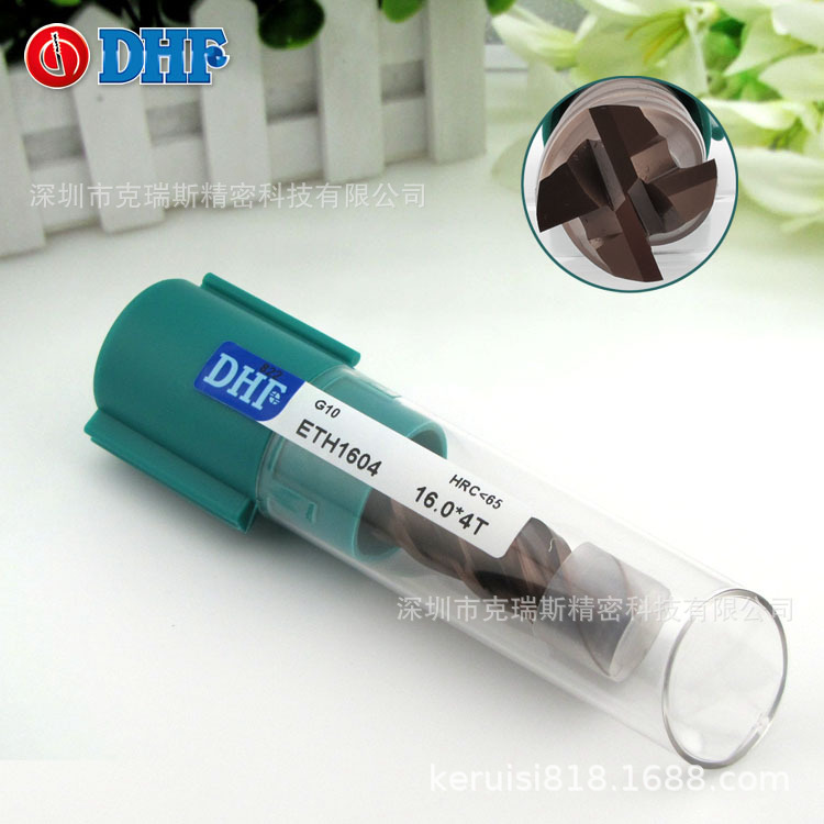 台湾DHF 工具钢用铣刀HRC60度 钨钢涂层粗铣刀 ETH1604 16.0*4T