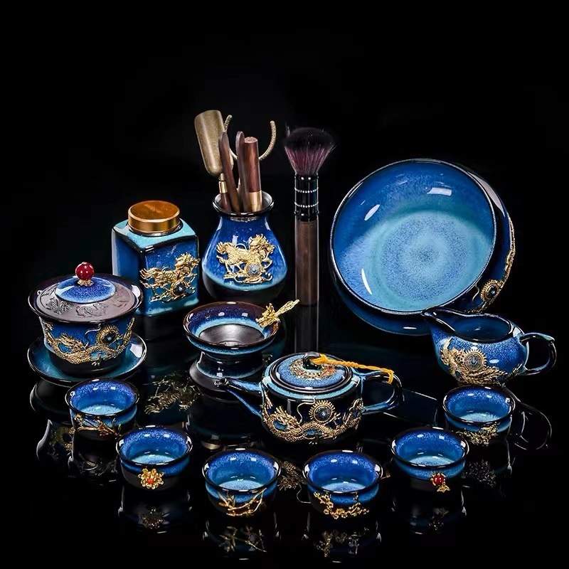 金入れ玉茶器セット高級家庭用工夫茶器オフィスビジネスプレゼント陶磁器茶器ギフトセット|undefined