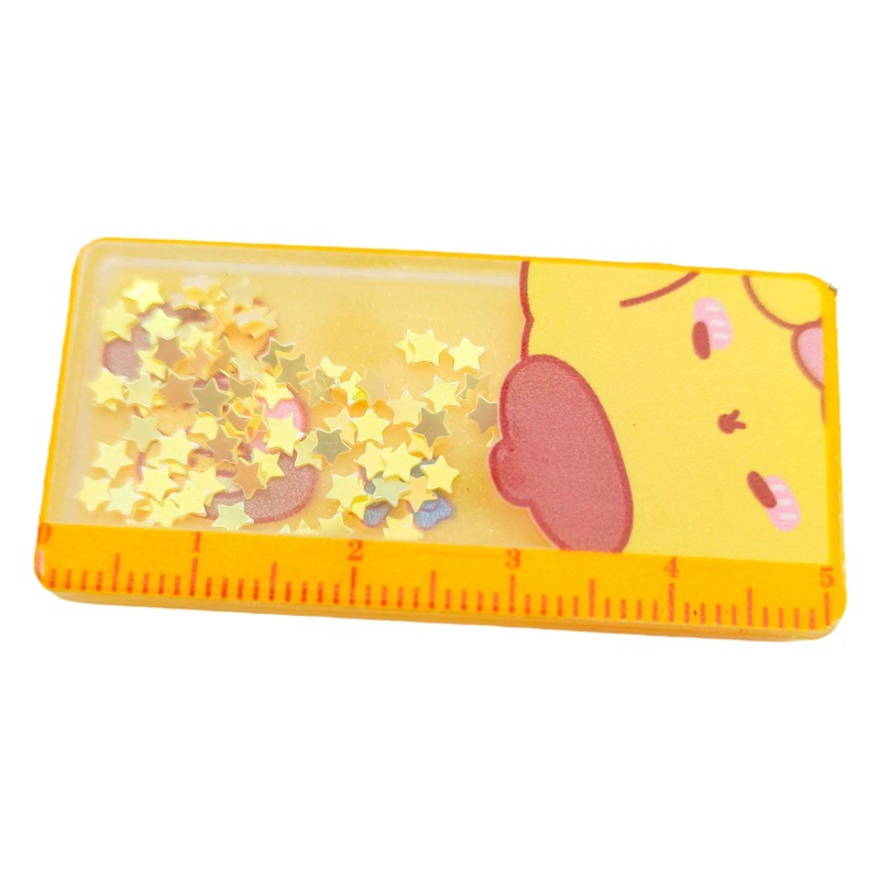 Acrílico lindo Sanrio dibujos animados dulce decorativo teléfono caso llavero accesorios regla parche