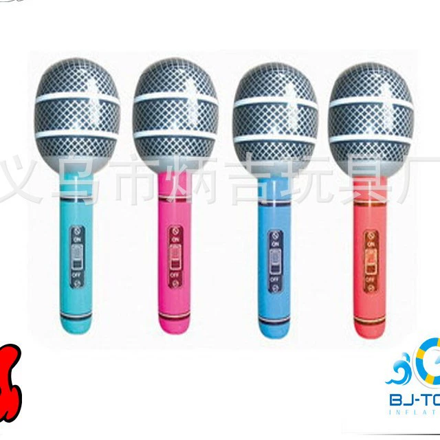 Inflatable microphone, musical instruments, props, 80cm