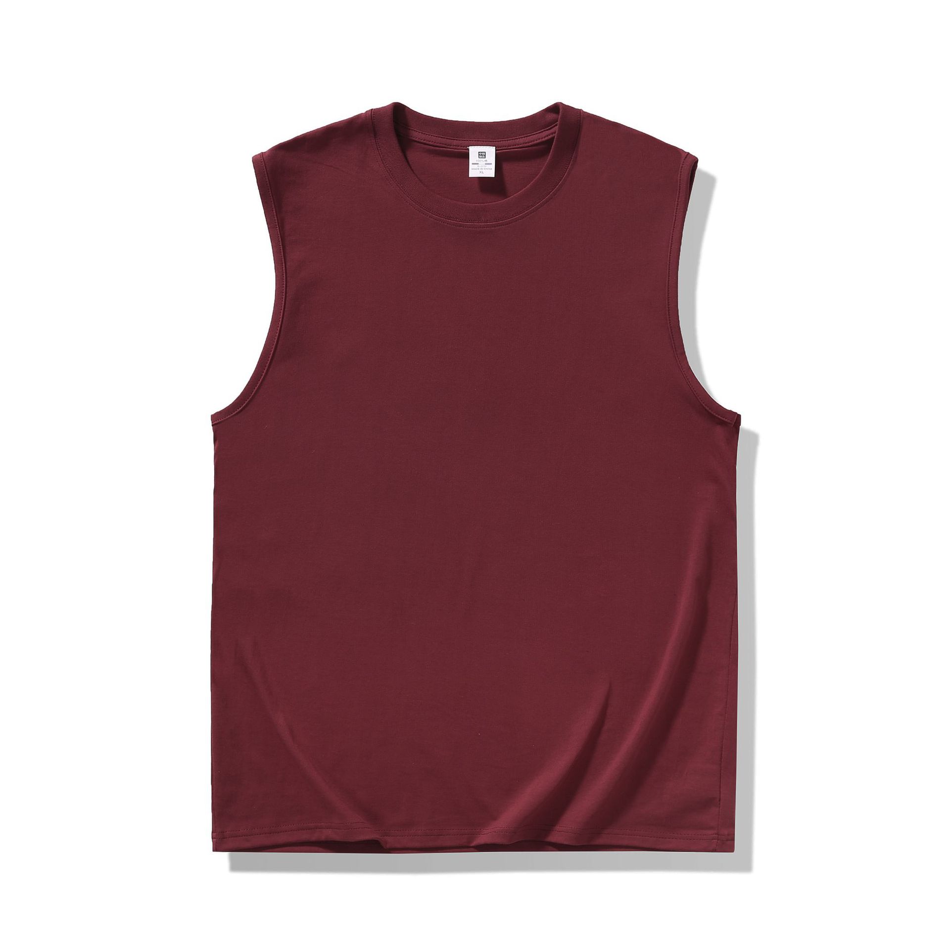 Ropa de hombre ACU | Chaleco de hombre de algodón puro marca de moda sin mangas camiseta de color sólido 2025 verano suelto top de fondo de todo fósforo