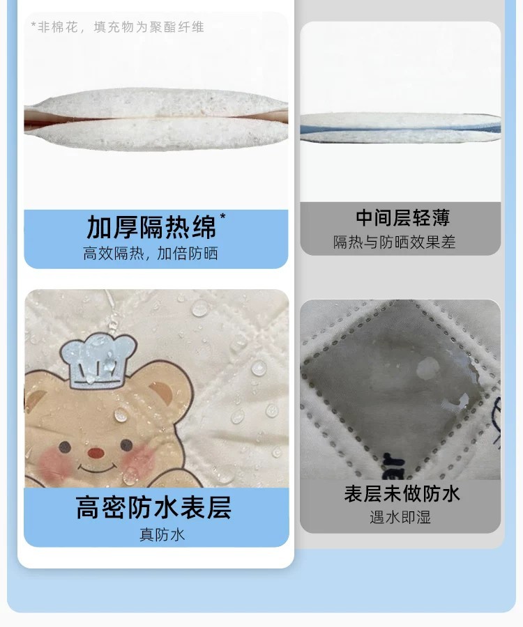 Summer electric vehicle sunshade handlebar covers, motorcycle sun-proof and waterproof handlebar covers, cartoon breathable riding gloves