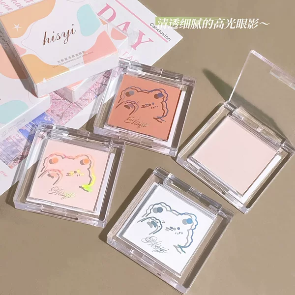 HISYI high-gloss eyeshadow matte micro-flash lying silkworm high-gloss brightening trim natural color holding makeup monochrome eyeshadow plate
