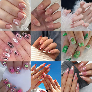 Y8 Cross-Border Manicure Nails Wearable Nails Simple Wearable Manicure Finished Fake Nails Manicure Patches Nail Patches