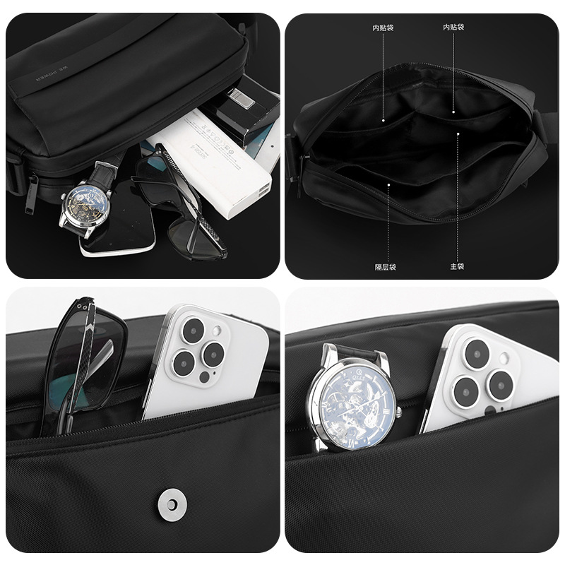 WEPOWER nuevo mochila de hombro ligero casual para hombres, bolso de moda, bolso pequeño cuadrado, bolso de estudiante