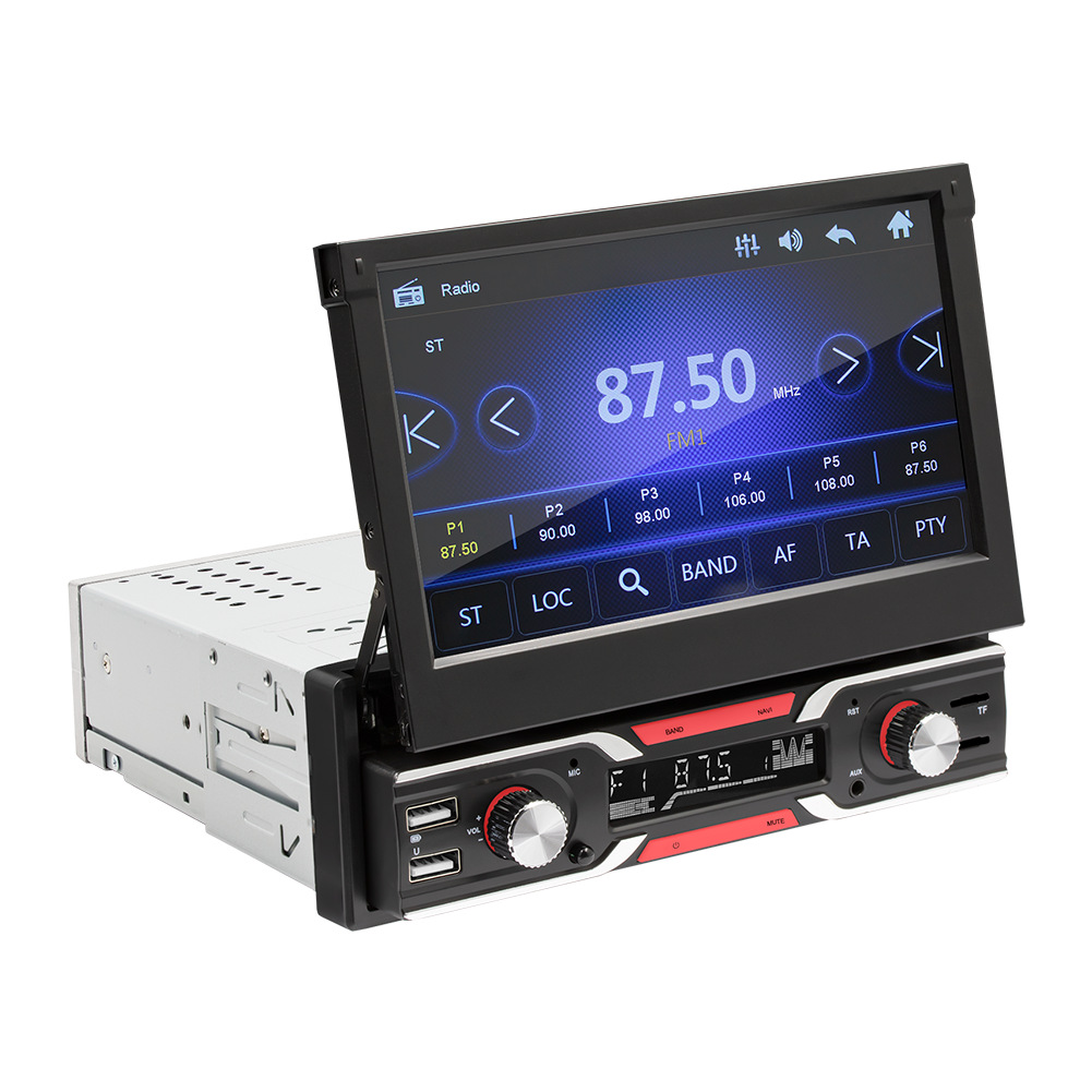 Nuevo 7 pulgadas HD pantalla retráctil coche Bluetooth MP5 reproductor USB Tarjeta sin pérdida de calidad de sonido radio del coche