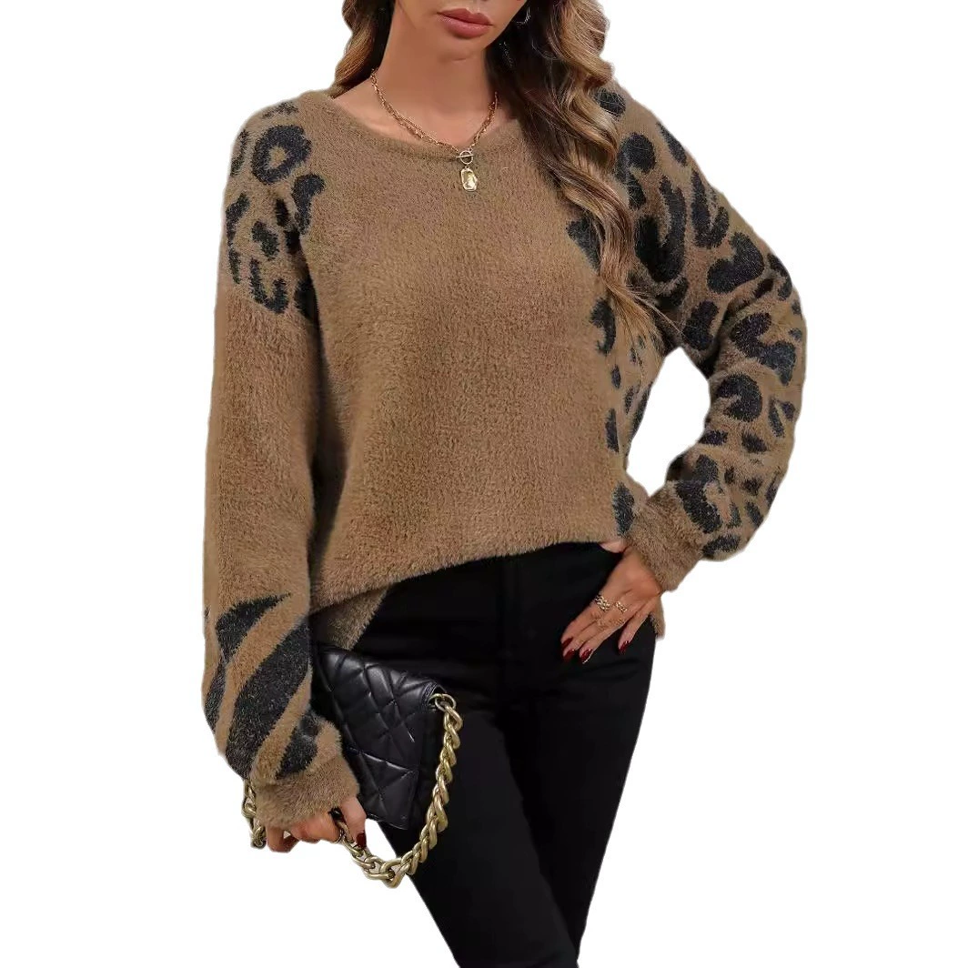 Дизайн knitted свитер с длинным рукавом, (торговля трансграничная), oversize, с рукавом, европейский стиль