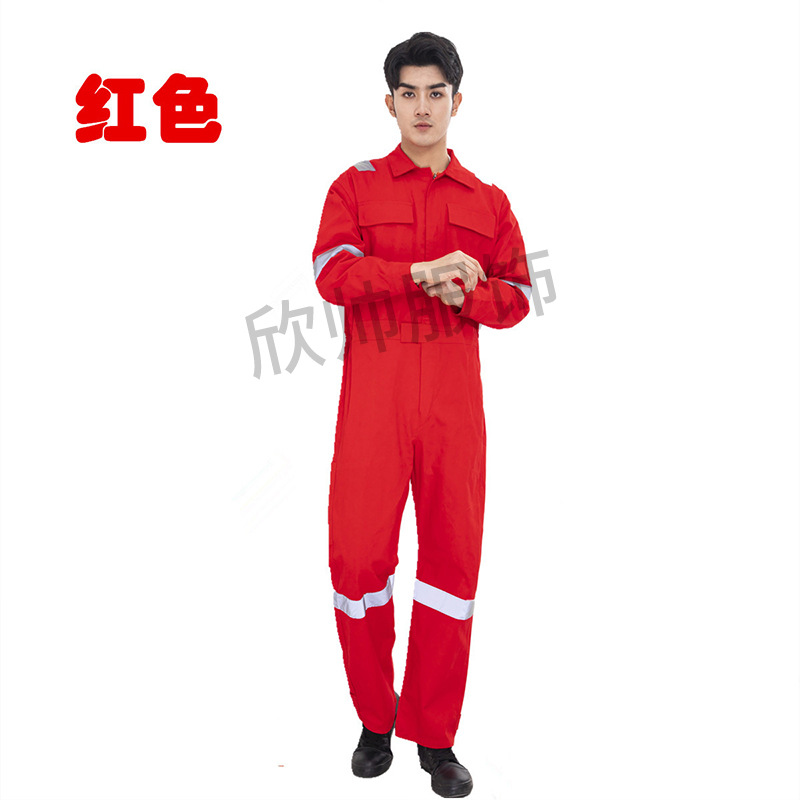 Traje de primavera y otoño de todo el proceso de algodón, traje de barco de la tripulación de envío, mono de algodón puro, comercio de exportación