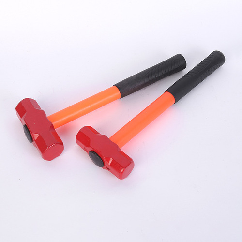 Manufacturer wholesale octagonal hammer, stone masonry hammer, hand hammer, steel pipe handle, plastic handle, shockproof handle, sledge hammer, wooden handle conjoined hammer