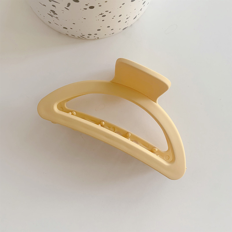 Pinza para el cabello de placa de color coreano ins Maillard, pinza para el cabello de color té con leche de otoño e invierno, pinza para el cabello grande de textura simple