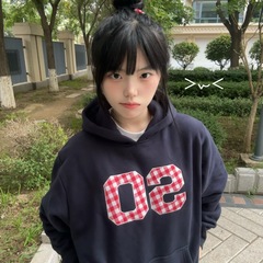 帽子の上の服の帽子のシャツの長袖の日本のゆったりしている運動のレジャーの気質の名媛の帽子の上着の女性のプリントの薄いです。