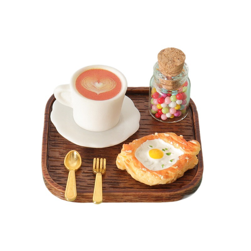 Dollhouse娃娃屋配件微缩食玩面包勺子咖啡杯场景模型过家小摆件|undefined
