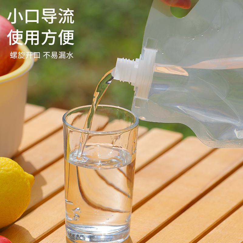 Bagas de agua plegables portátiles al aire libre de gran capacidad de viaje de campamento engrosado sellado bolsa de agua de grado alimenticio boquilla bolsa de almacenamiento de agua