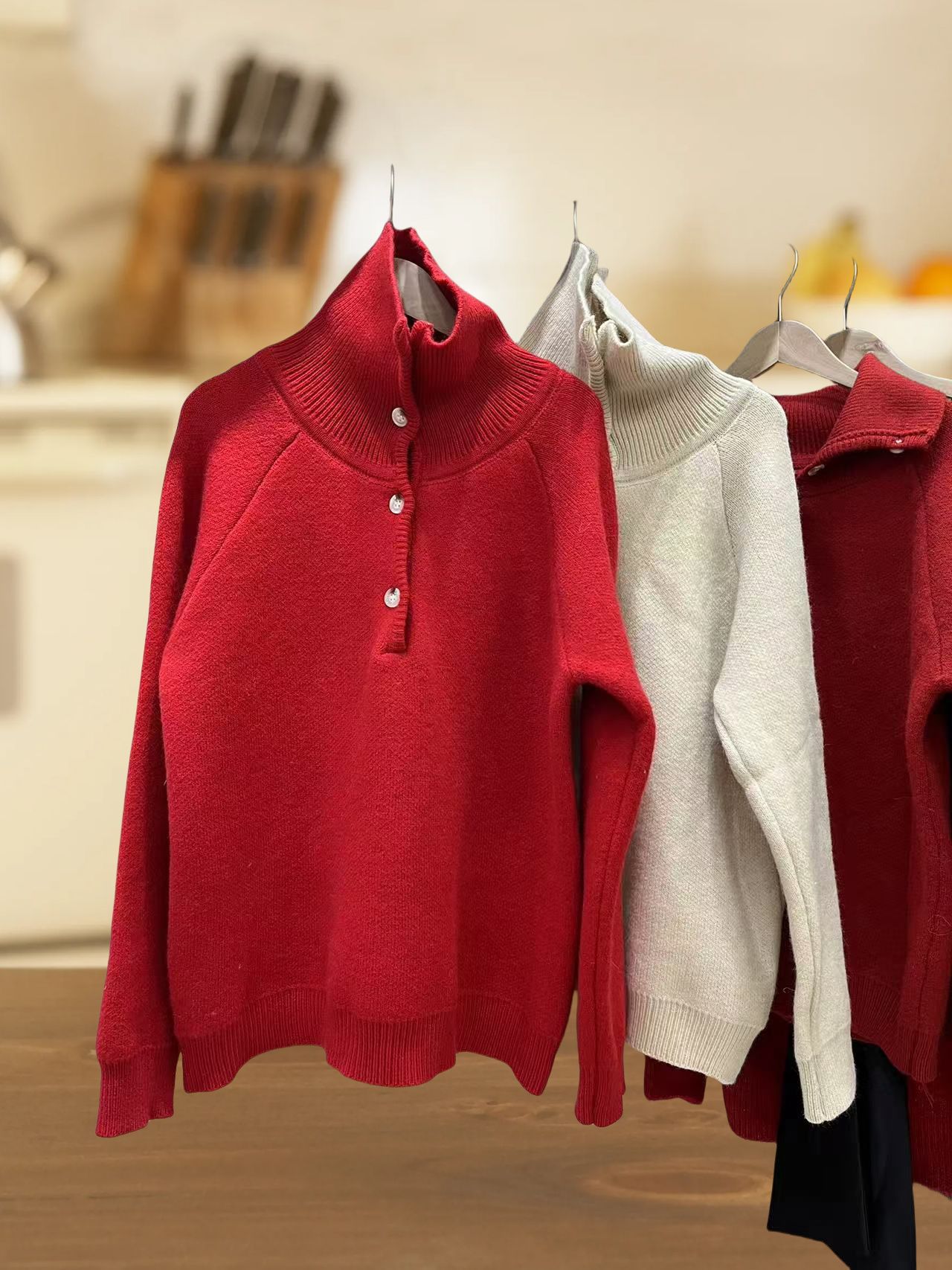 Design Sense New Year'S Turtleneck Red Sweater Women'S New Lazy Style Casual Knitted Sweater Women 12 Hmqviviiynsayin8Wueutyiou6Quzoc49Rwr