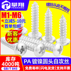 PAニッケルメッキセルフタッピンねじ、十字半丸頭セルフタッピンねじ、おもちゃ用小ねじ、M2M3M4M5