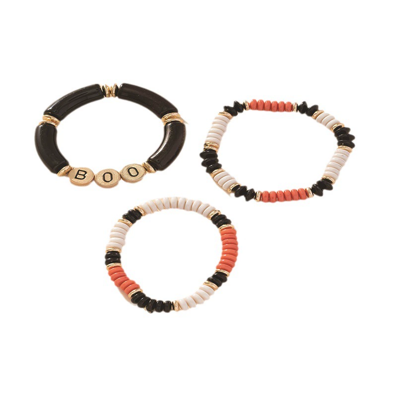 Bracelet with letters, elastic retro set, accessory, Amazon, boho style