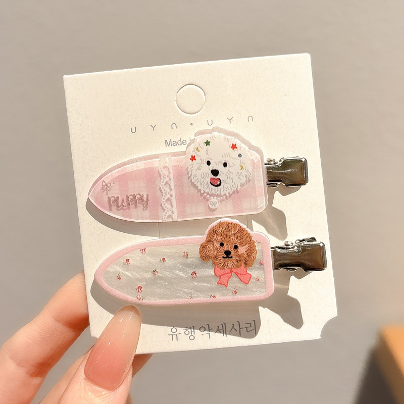 Crema ondulado punto arco clip para el cabello de la mujer adorable lateral cabello roto frisa clip de boca de pato clip para la niña clip para el cabello