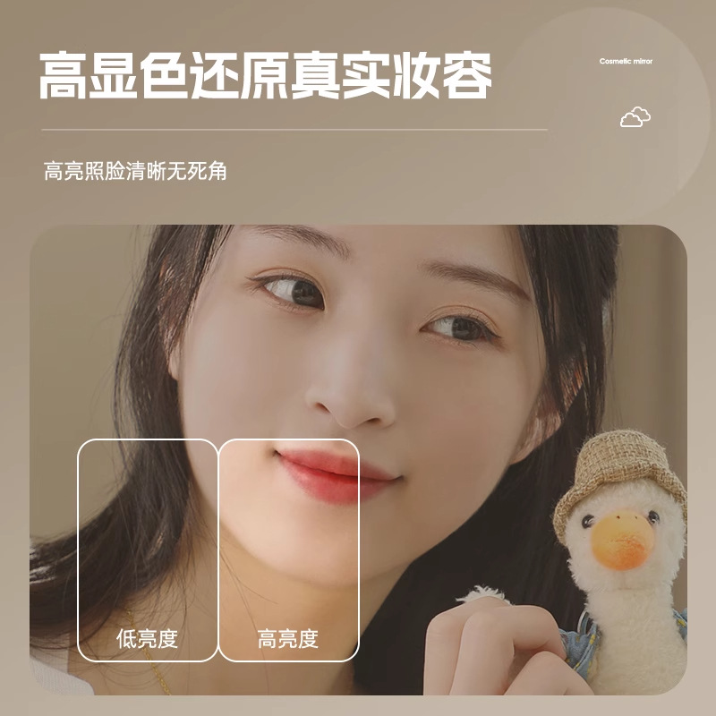 Espejo de maquillaje de nube 2025 nuevo espejo tocador dormitorio escritorio pared colgante led inteligente espejo de tocador con luz