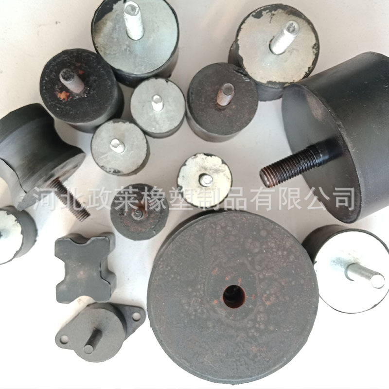 橡胶VE型减震器 双头螺纹减震器 圆柱减震块 工业橡胶缓冲减震器