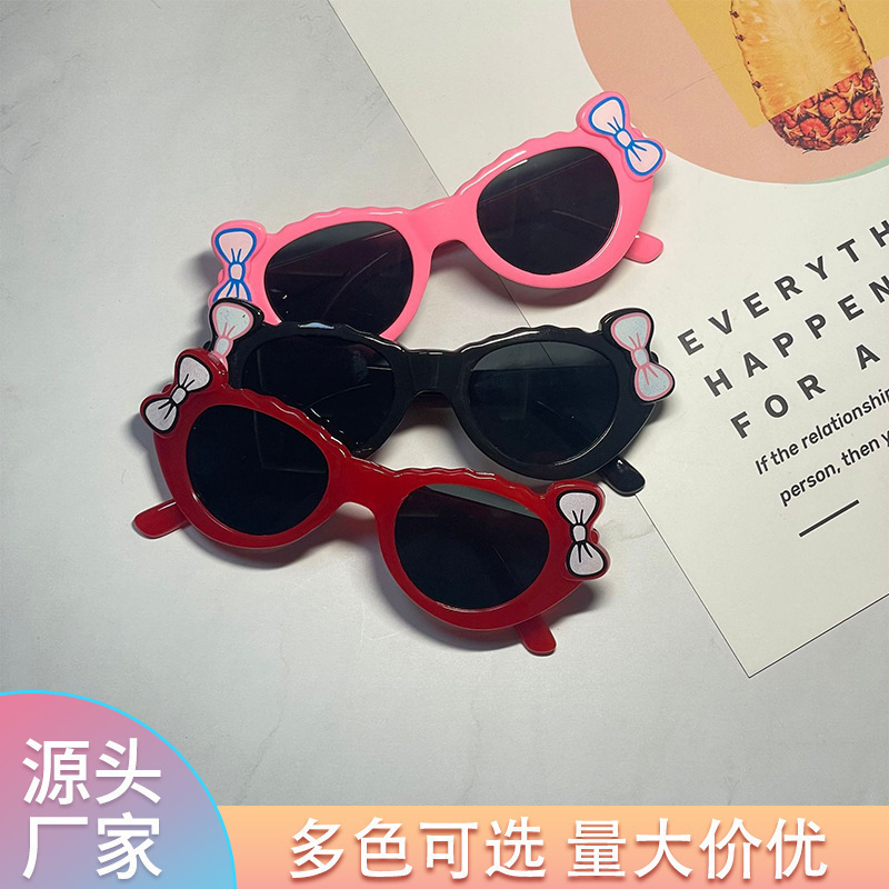 Cartoon children's glasses with bow