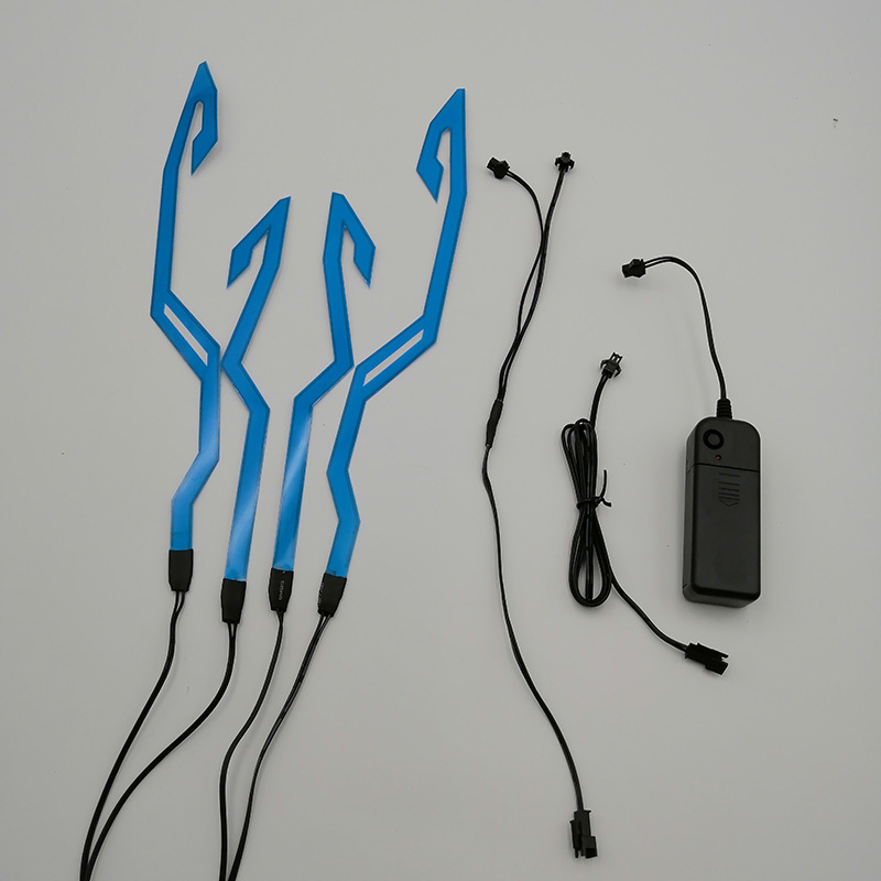 Casco de motocicleta, tira luminosa, tira luminosa de locomotora, casco rojo, tira luminosa, tira de luz, soporte, batería de luz de cuatro cascos