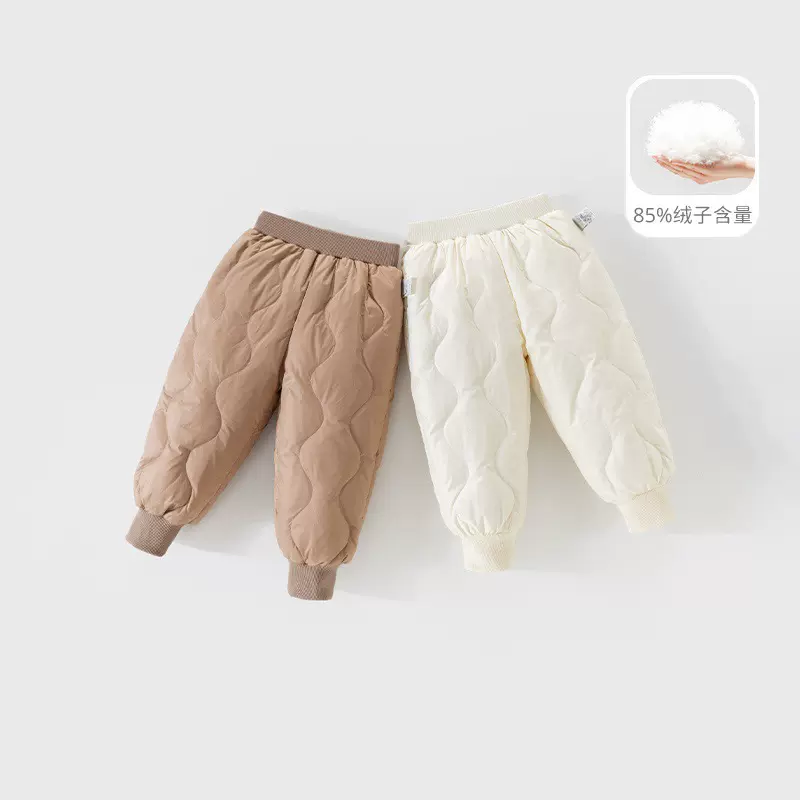 儿童羽绒裤冬季保暖长裤加厚束脚裤宝宝冬季加厚休闲裤子婴幼童