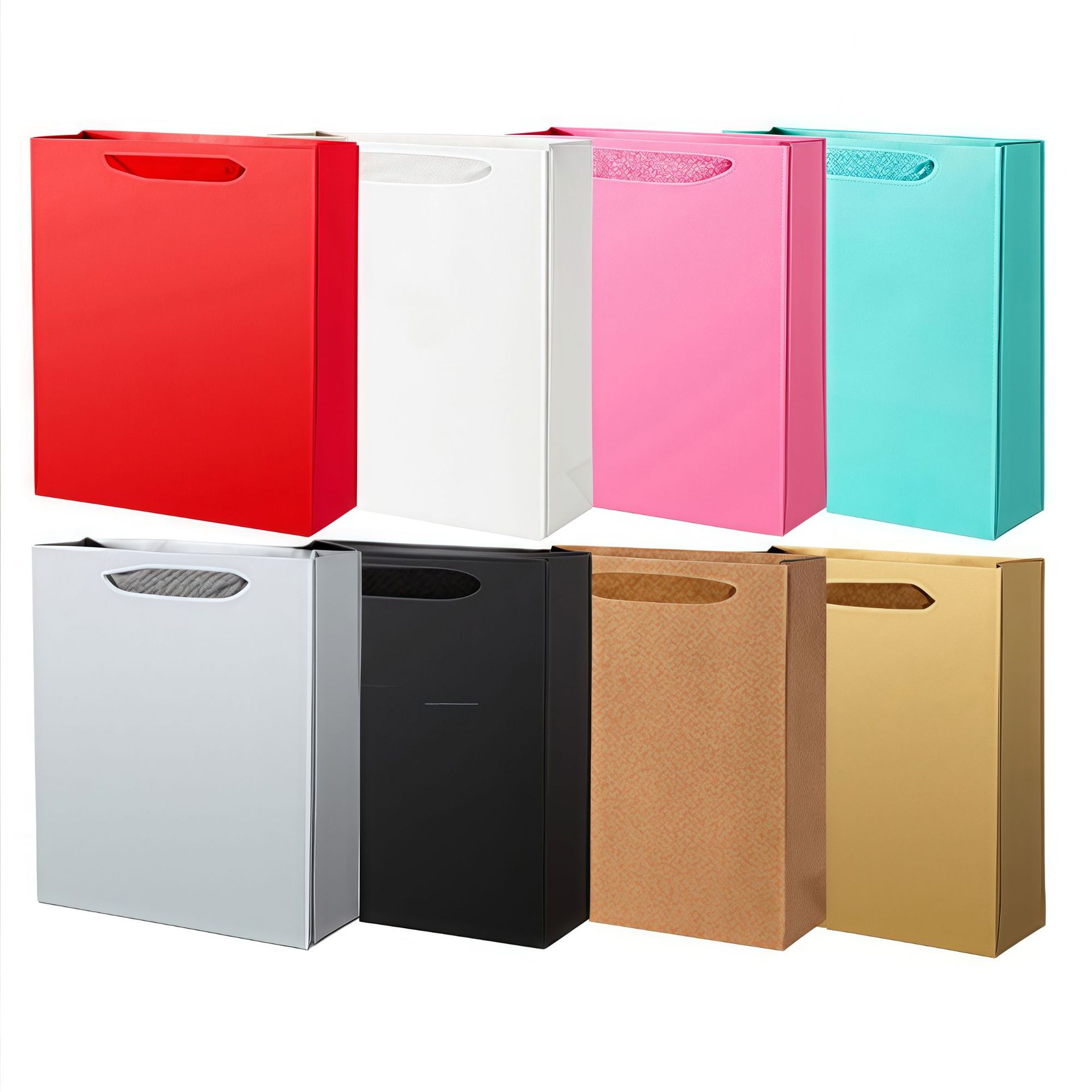 跨境空白礼品袋简约白卡纸礼品盒服装纸质购物袋