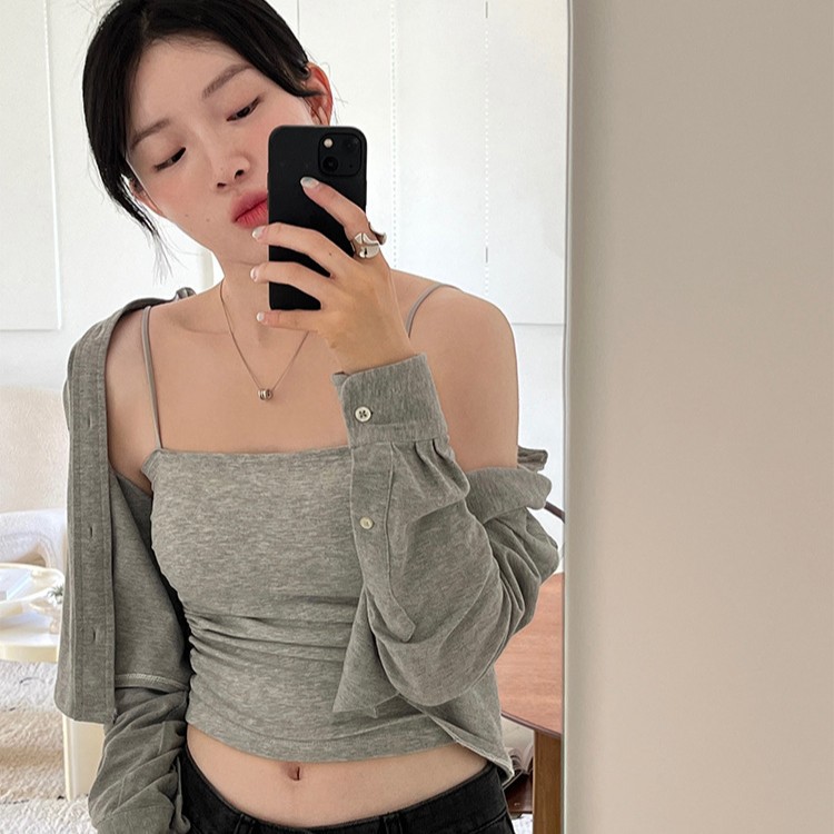 Versión coreana de puro deseo de un solo hombro de algodón honda hermosa espalda chaleco de una pieza con almohadilla para el pecho top de tubo sin mangas de fondo corto