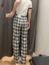 日单法兰绒松紧长裤格子休闲裤女 461762/461756/461761/458978