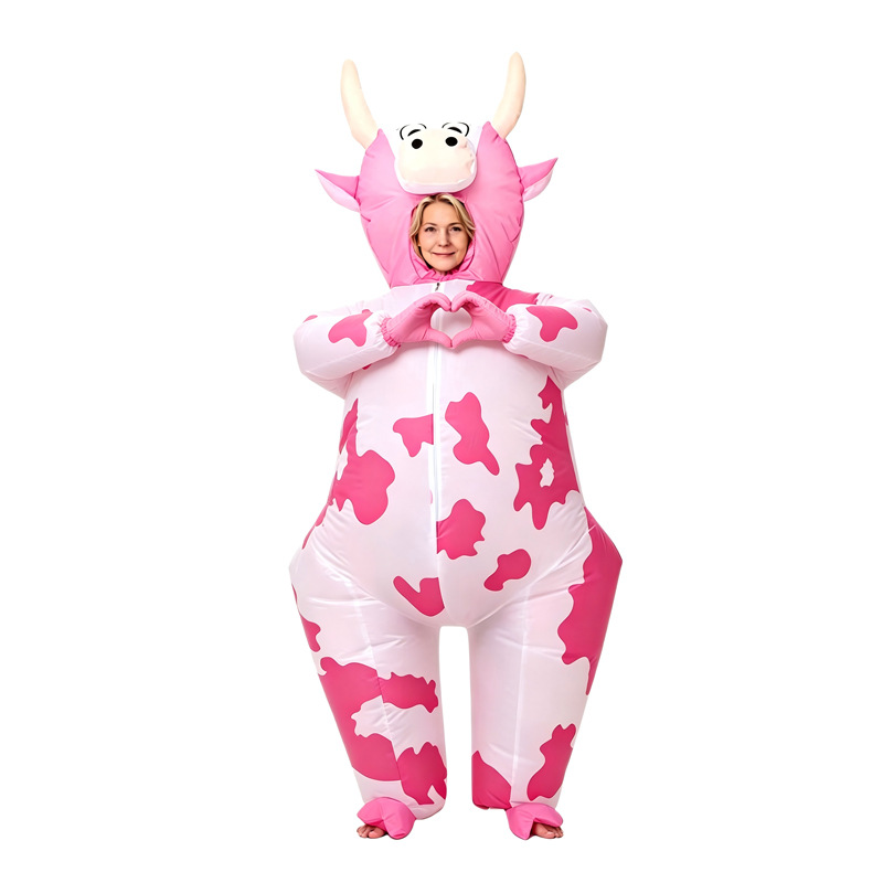 Fiesta de Halloween transfronteriza Bo Bo Vaca ropa inflable adorable divertida accesorios de juego de rol ropa inflable de vaca