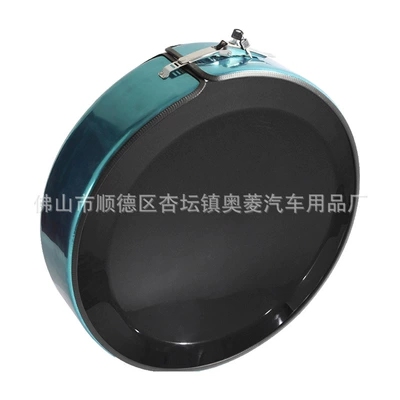 Steel Spare Tire Cover, Thickened, Spare wheel cover - black-flat-lid-plastic-center-plate-stainless-steel-shell