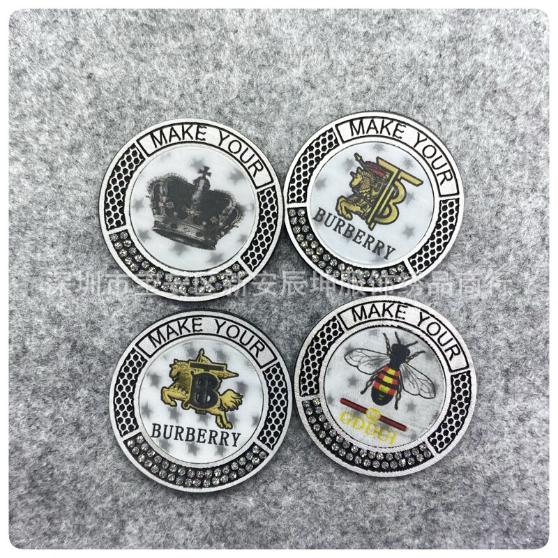 Fashionable High-end Silicone Hot Diamond Heat Transfer Small Icon Men's Clothing Shoes, Hats, Bags, Trademarks, Multi-craft Heat-pressed Badges