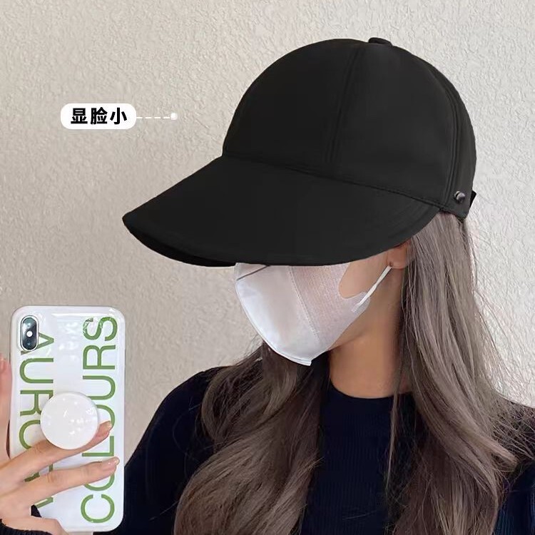 Zhao Lusi Style Fisherman Hat for Women, Woolen Autumn and Winter Sun Hat, Korean Style, Large Head Circumference Hat