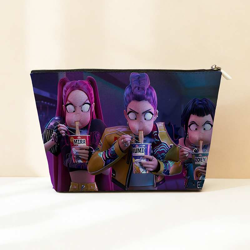 Explosión transfronteriza PU cuero caza de brujas bolsa de almacenamiento impermeable bolsa de maquillaje portátil bolsa de almacenamiento con cremallera bolsa pequeña